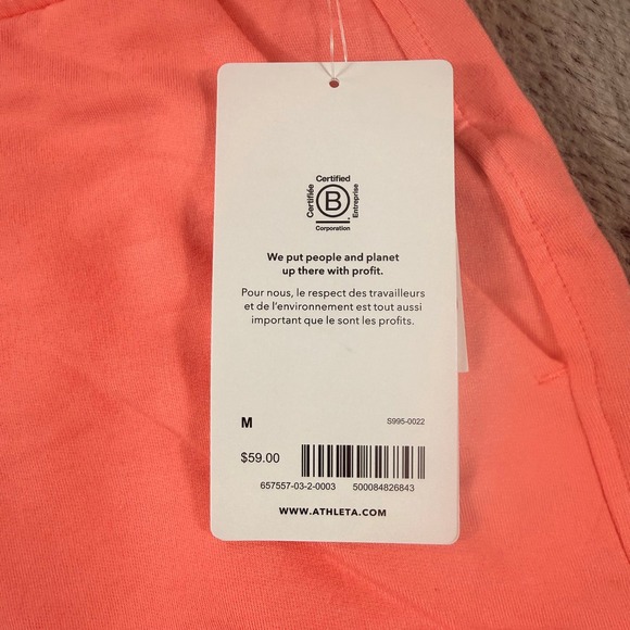 NWT Athleta Balance 4" Shortie Coral Pink Nirvana Fabric Shorts Women M Yoga Gym - Picture 8 of 10